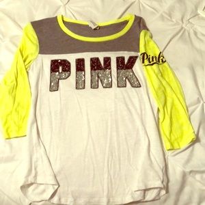 3/4 sleeve “pink top”